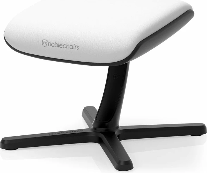 Mbështetëse këmbësh Noblechairs White Edition GAGC-313, kënd i rregullueshëm 45°, memory foam, PU lëkurë, 49×40×45 cm, e bardhë