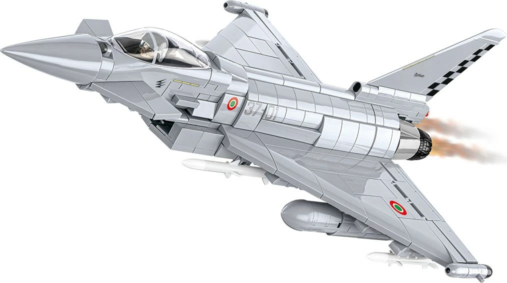 Set blloqesh ndërtimi, Cobi, Eurofighter F2000 Typhoon 5849, 642 copa, shkallë 1:48, seri Armed Forces, plastikë, gri