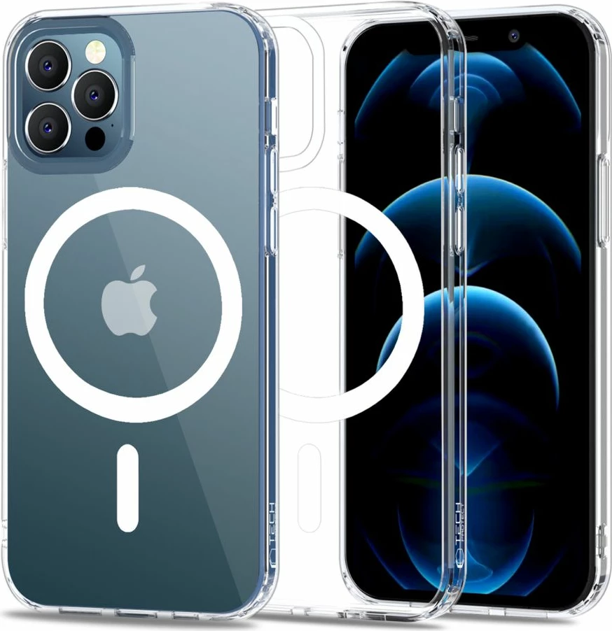 Mbështjellës Tech-Protect MagMat për iPhone 12 / 12 Pro, Transparent, me MagSafe