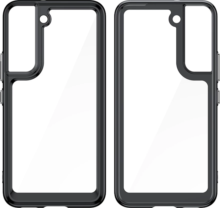 Mbështjellës Hurtel Outer Space Case për Samsung Galaxy S22+, i fortë me kornizë xheli, Kuq