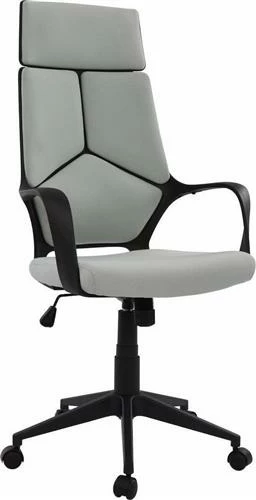 Karrige zyre, ngjyrë hiri me kornizë të zezë, 64x61x127 cm