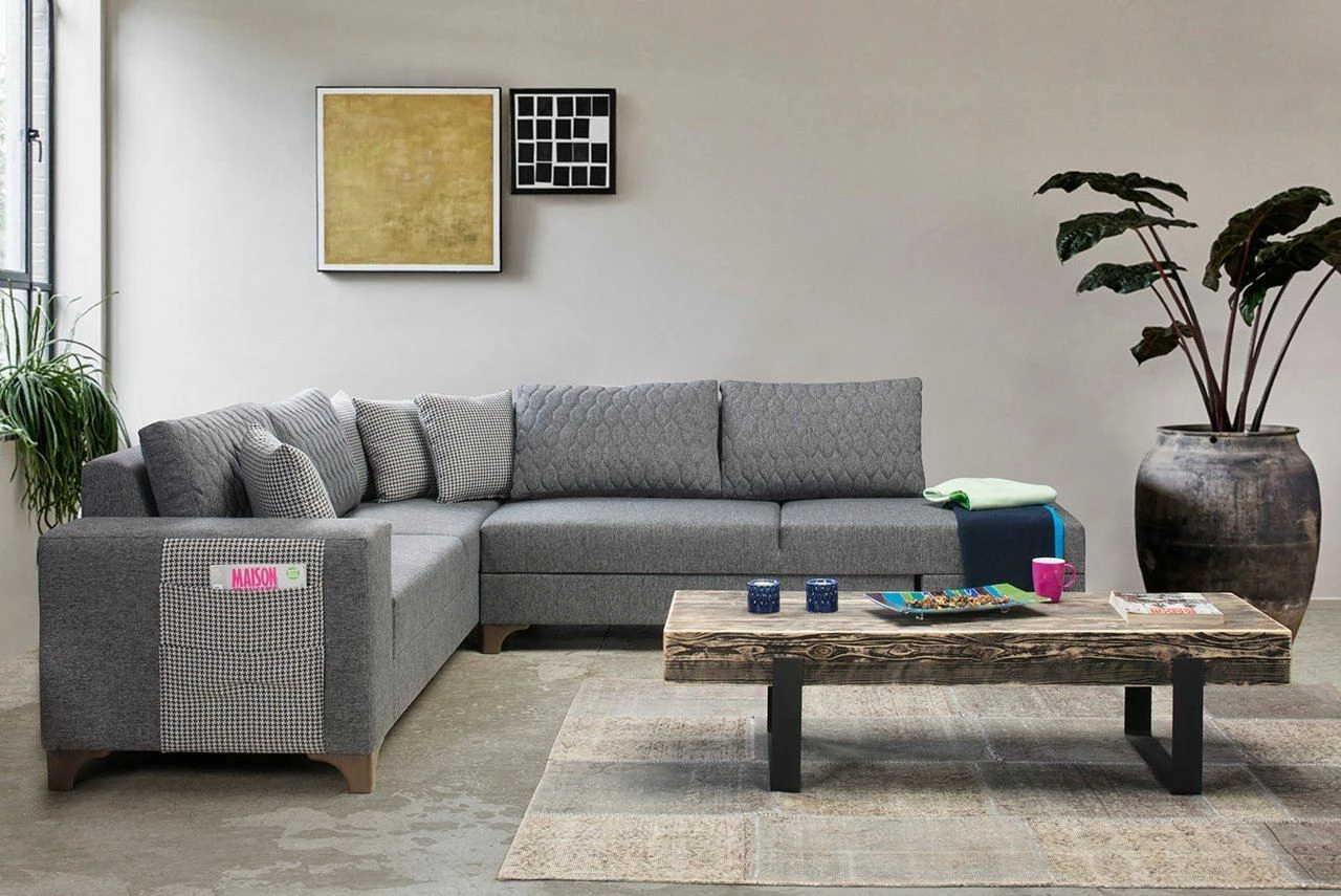 Kënd-sofë krevati Loft, ngjyrë gri, Atelier del Sofa