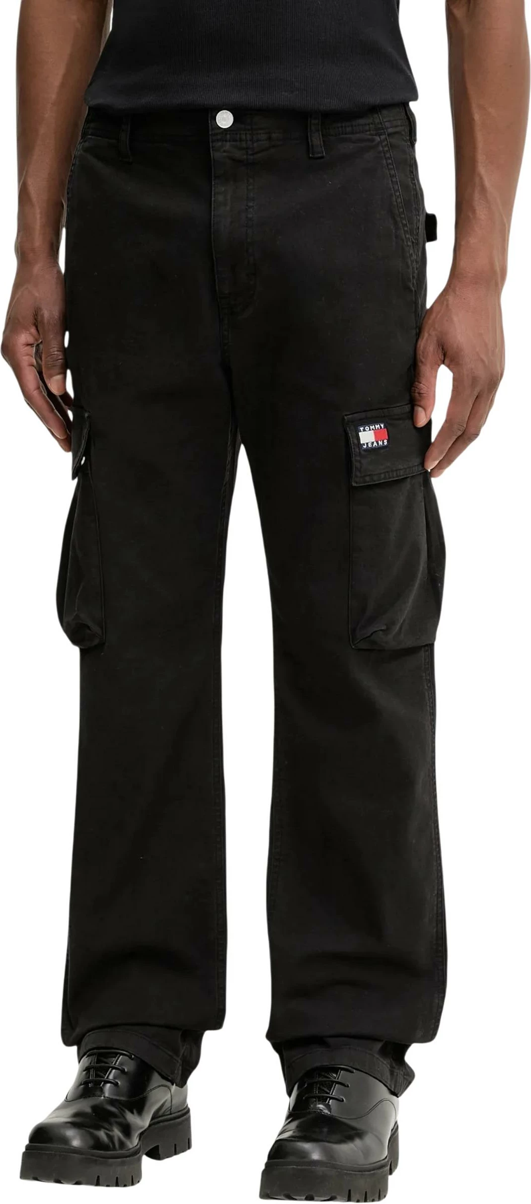 Pantallona xhins për meshkuj Tommy Hilfiger Jeans TJM Otis Co Canvas C DM0DM22403, të zeza [Madhësia: W32 L32]