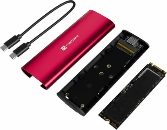 Kutí SSD NATEC Rhino M.2 NVMe Lite, e kuqe