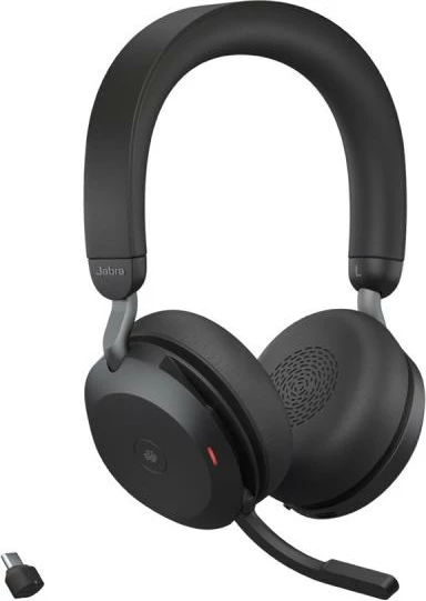 Kufje me mikrofon, Jabra Evolve2 75 (27599-999-889), ANC i avancuar, rreze 30m, kabllo 1m, e zezë