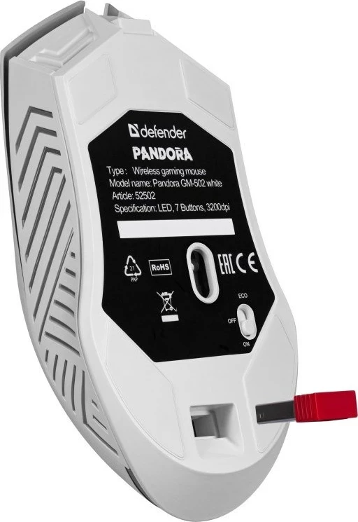 Maus wireless Defender Pandora RF, 3200 DPI, 6 butona, i bardhë 4