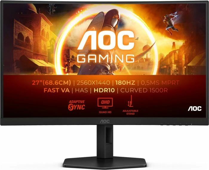 Monitor gaming AOC Agon CQ27G4X 27" VA QHD 180Hz 1500R 1ms, i zi