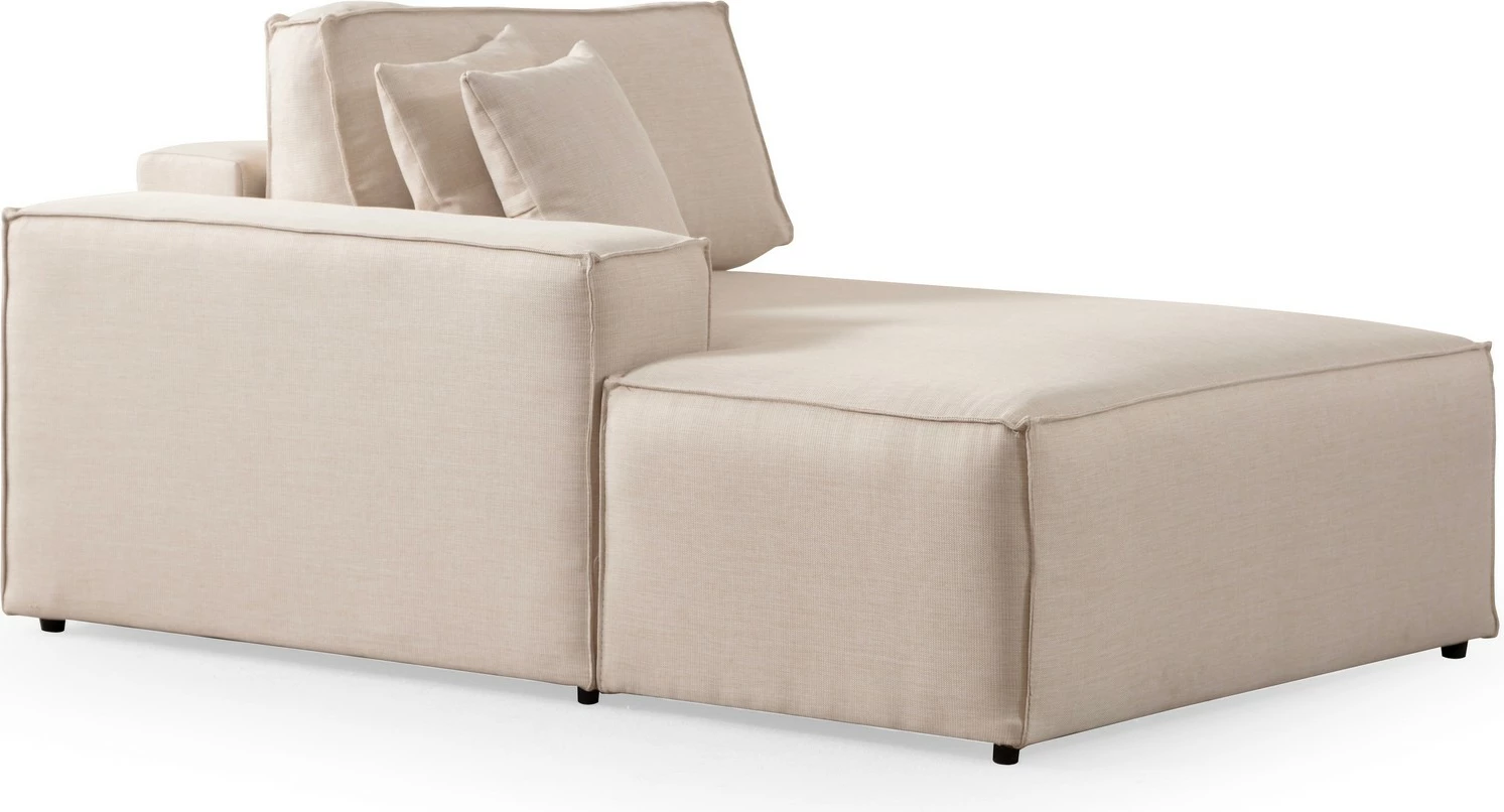 Kënd divan-krevat Atelier del Sofa, model Pırlo kënd i majtë, ngjyrë ecru
