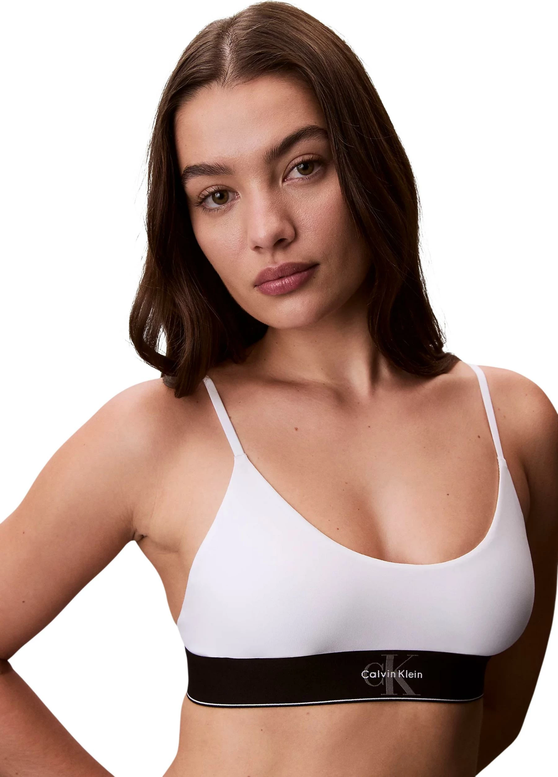 Sutjenë bralette për femra Calvin Klein Underwear LV00QF8814, e bardhë [Madhësia: L]