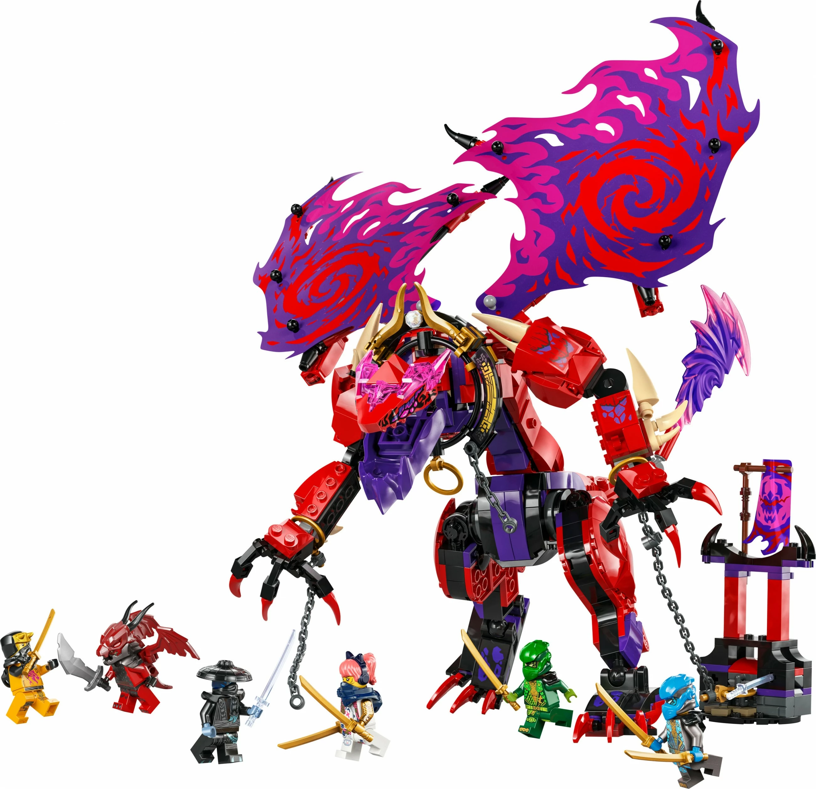 Set LEGO Ninjago 71832 Chaosdrache Donnerzahn, 668 pjesë