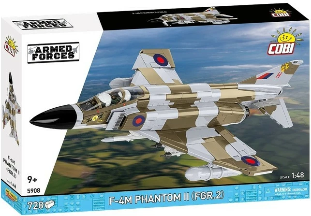 Set blloqesh ndërtimi, Cobi, F-4M Phantom II FGR.2, 728 pjesë, shkallë 1:48