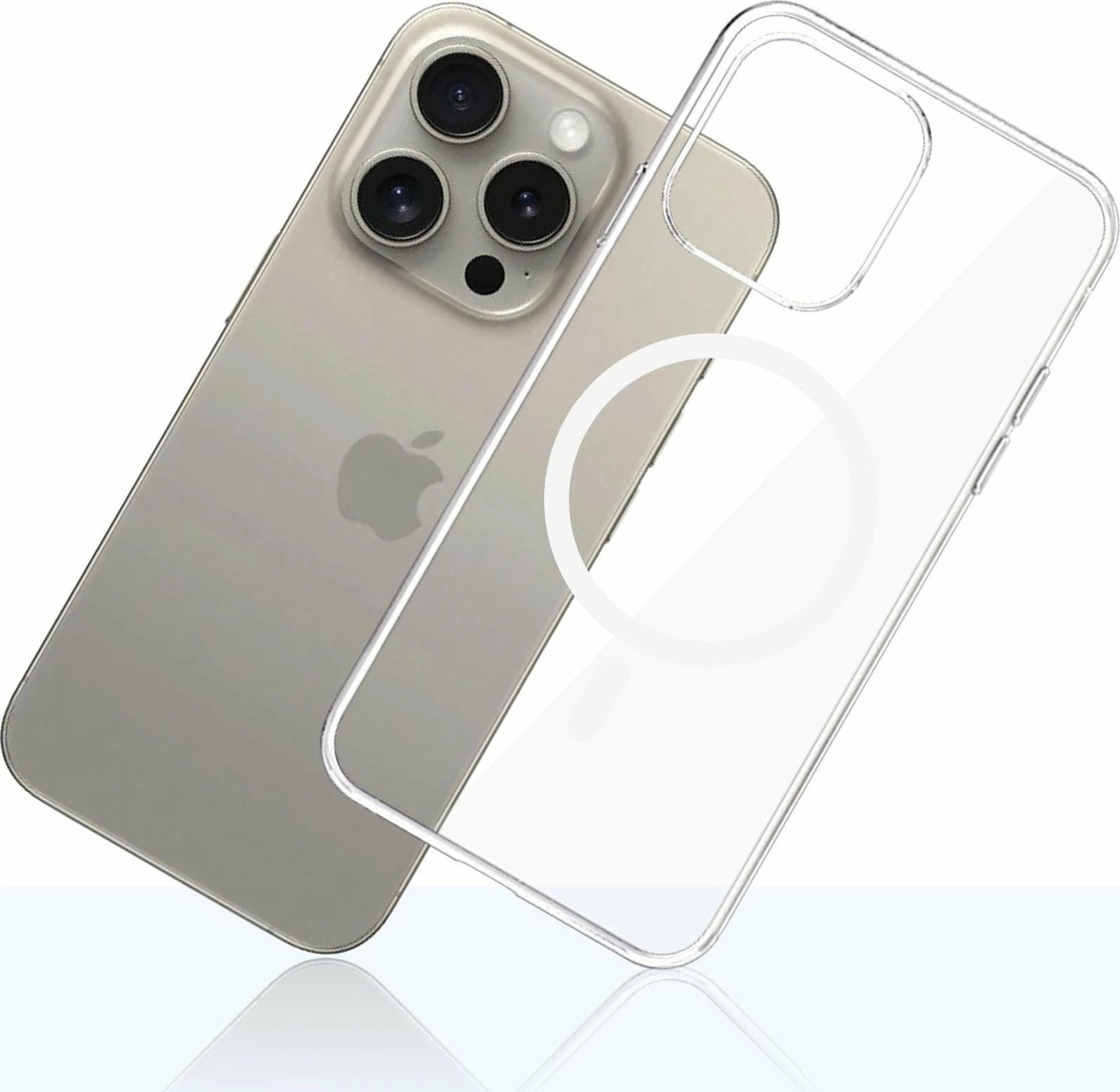 Mbështjellës 3MK Clear MagCase për Apple iPhone 16, transparent