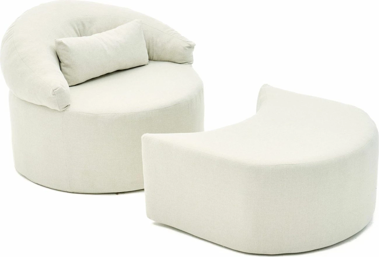 Krevat-karrige një vendës, Atelier del Sofa, Pitta, krem