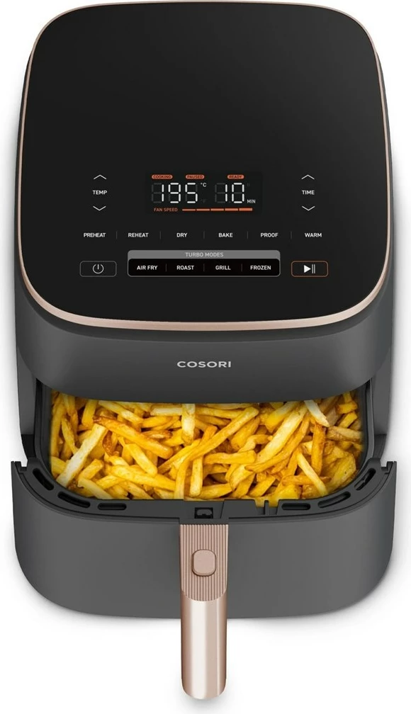 Fritezë me ajër të nxehtë COSORI Turbo Blaze Chef Edition Single, 6L, 1725W, e zezë/pink gold