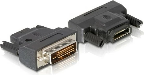 Adapter DeLOCK DVI-D mashkull në HDMI femër, i zi
