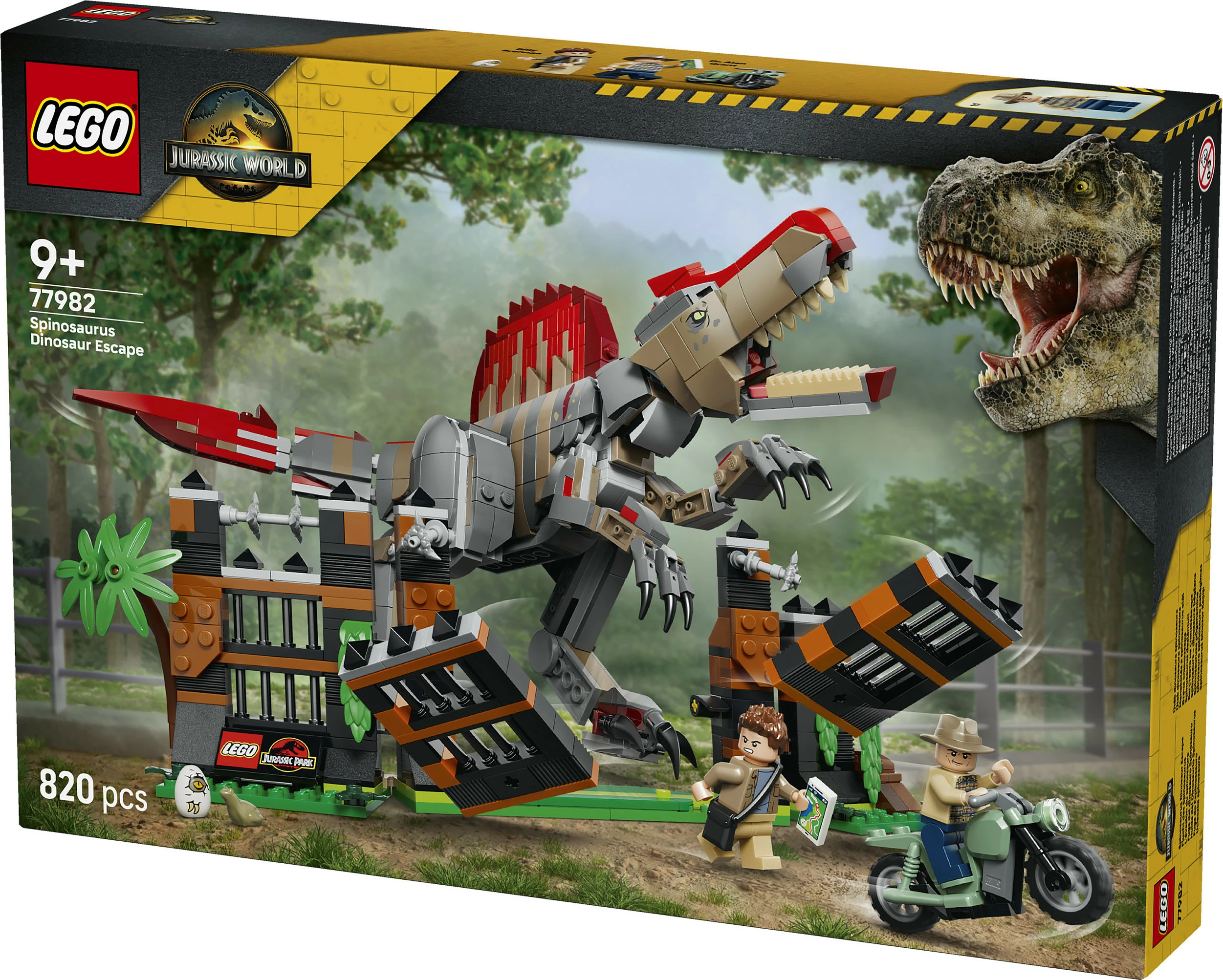 Set LEGO Jurassic World 77982 Spinosaurus Escape, 820 copë, 9+