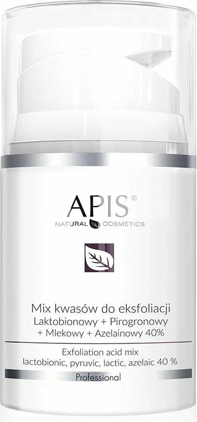 Acid eksfoliues për fytyrë APIS Lactobionic + Pyruvic + Lactic + Azelaic 40% për femra, 50ml