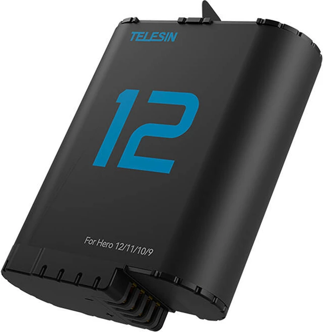 Bateri litiumi, Telesin, S0-ECB-02-TGP, 1750 mAh, për GoPro Hero 12/11/10/9, blu