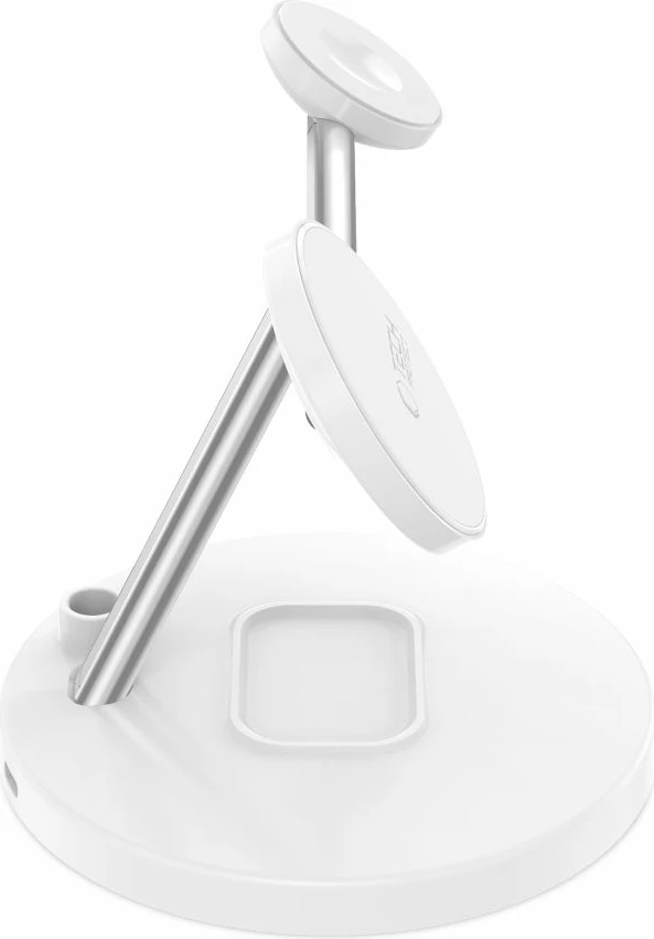 Karikues induktiv 3-në-1 Tech-Protect QI15W-A35 me MagSafe, për iPhone, AirPods, Apple Watch, Bardhë