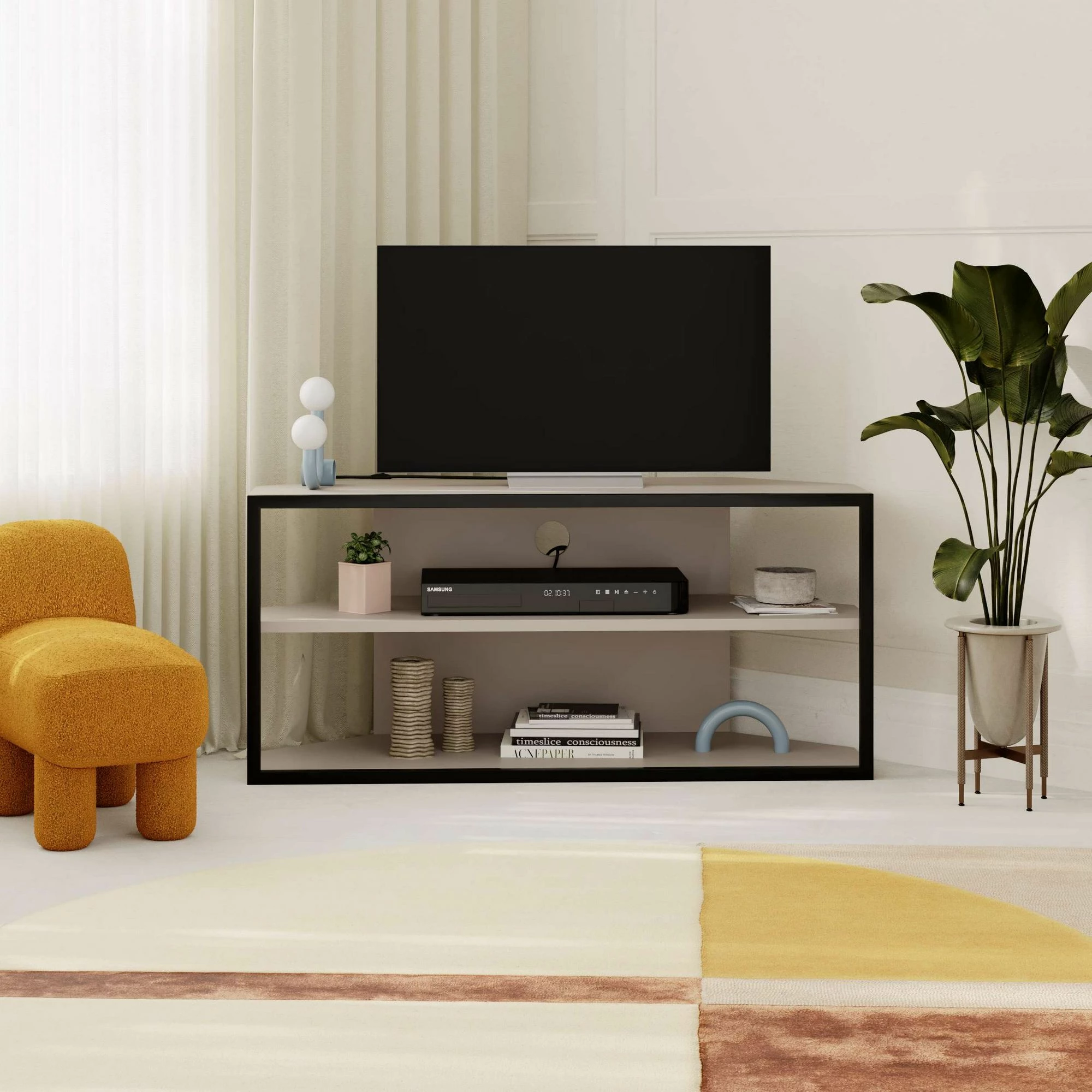 Komodë TV Skye Decor, ngjyrë mocha e çelët, Echo