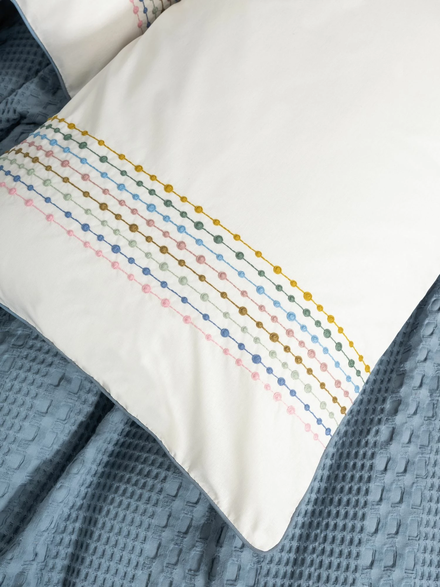Set Double Pique L'Essentiel Linge de Maison, ngjyrë indigo