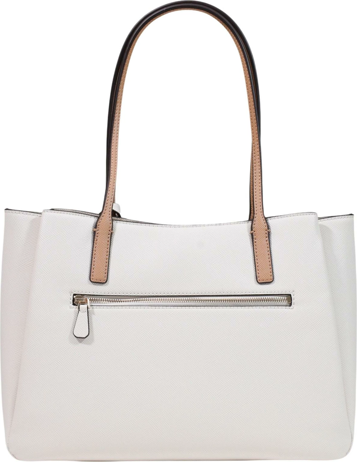 Çantë dore për femra Guess Bramina Small Satchel HWZG96 72260, bezhë-bardhë