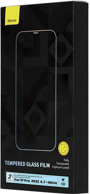 Xham i temperuar Baseus Crystal për iPhone 14 Pro Max, 0.3mm, set 2 copë