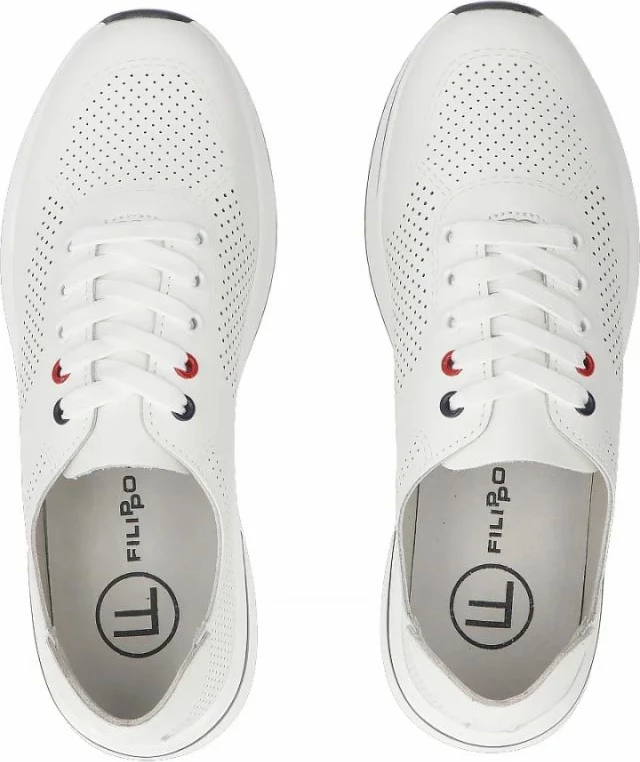 Këpucë të ulëta femra Filippo DP7608/26, të bardha