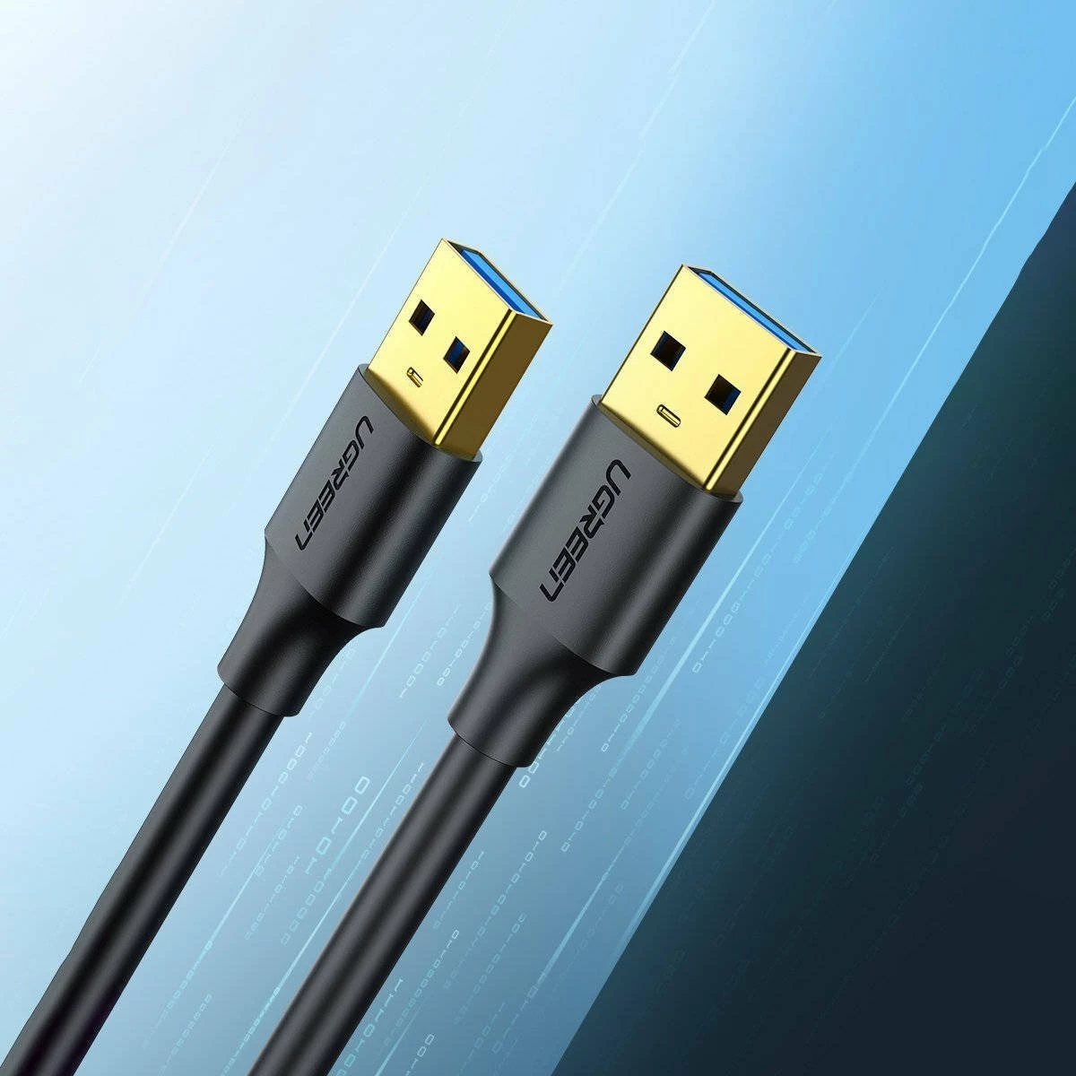 Kabllo USB-A në USB-A Ugreen 90576, 3 m, USB 3.2 Gen 1 (5 Gbps), e zezë