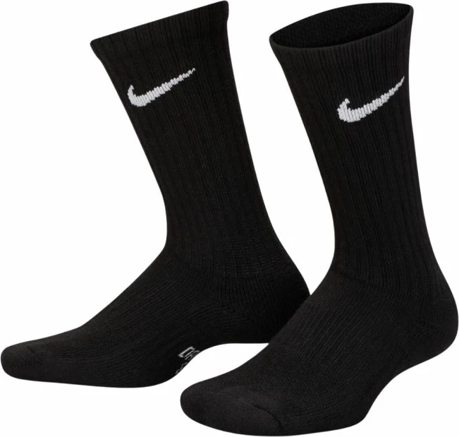 Çorape për fëmijë Nike Everyday Cush Crew SX6910 010, të zeza, 6 palë