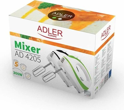Mikser dore Adler AD4205g 300 W, 5 shpejtësi, Turbo, me 2 aksesorë, jeshile