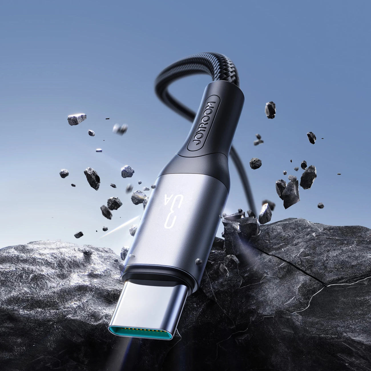 Kabllo Joyroom S-A28 Flash Series, USB-A në USB-C, 2m, 3A, e zezë