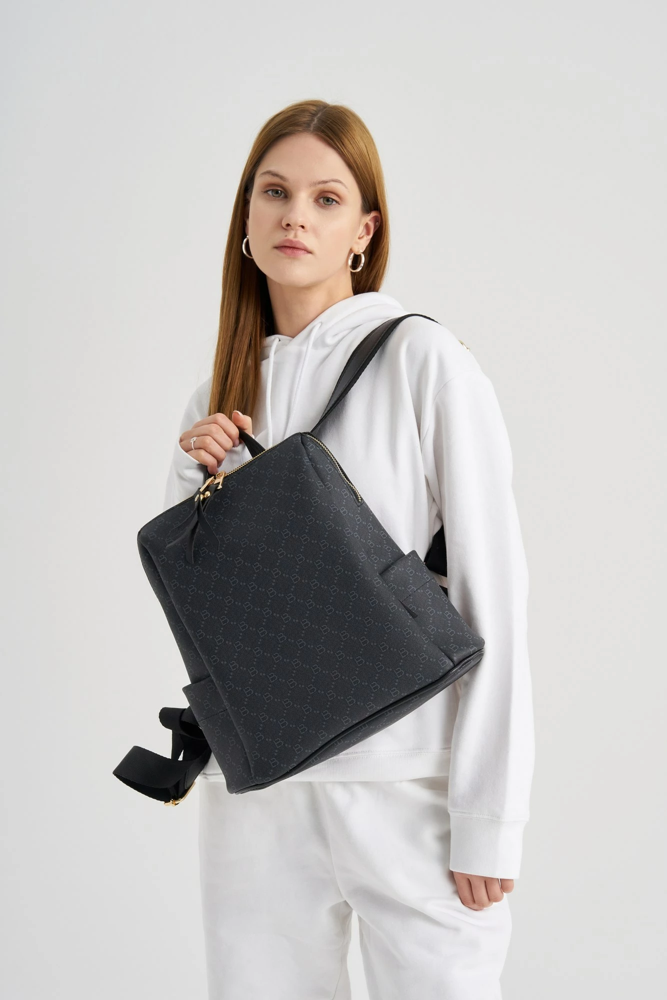 Çantë shpine Lucky Bees, 359 v2, e zezë, gri