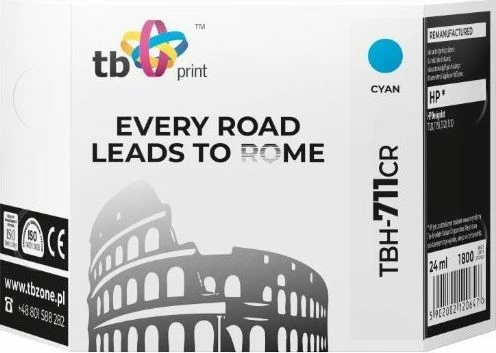 Kartush boje TB Print TBH-711CR 24 ml, Cyan, 1 copë