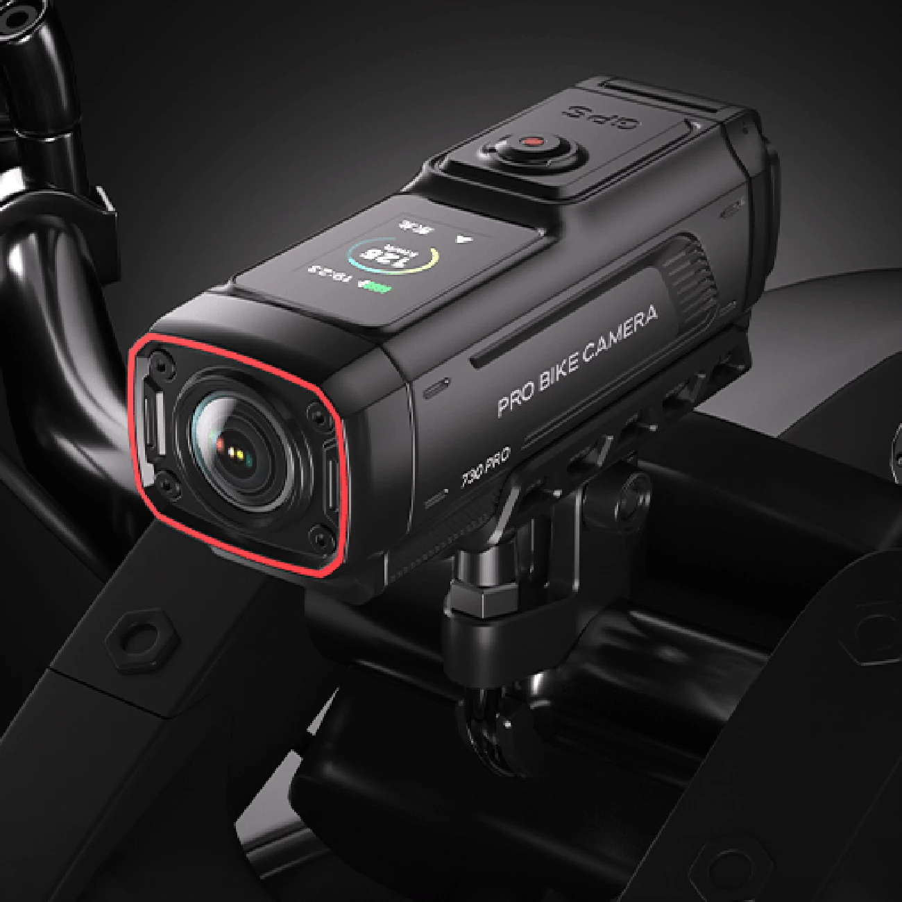 Kamerë sportive AKEEYO 730Pro 4K me montim në timon, GPS, EIS, Wi‑Fi, 3500 mAh, e zezë