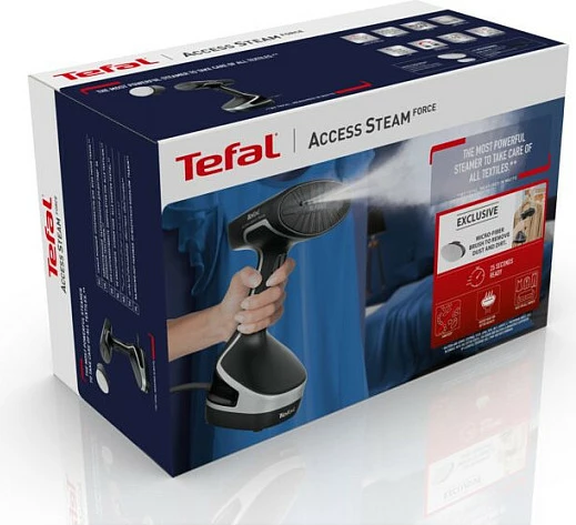 Hekur me avull Tefal Access Steam Force DT8270E1, 2000W, depozitë 0.2L, i zi