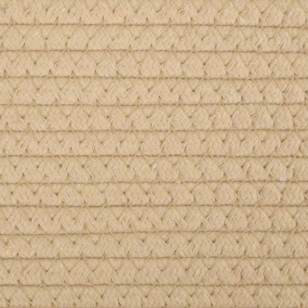 Shportë ruajtëse vidaXL 43x38 cm, pambuk, beige-bardhë
