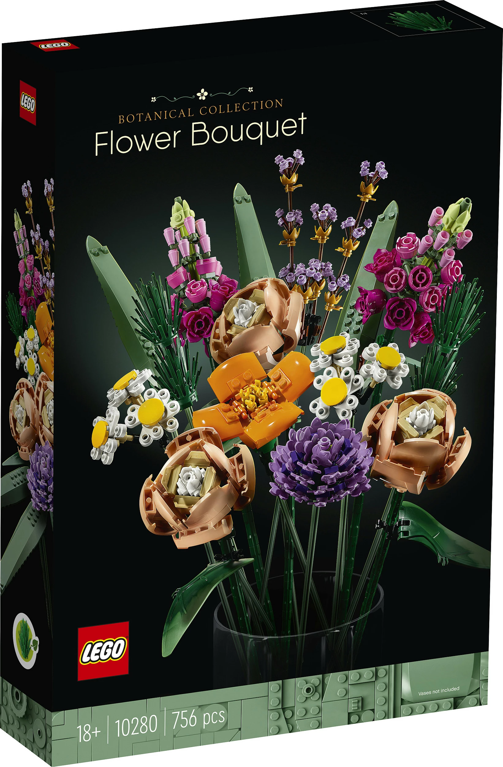 Set ndërtimi LEGO ICONS Flower Bouquet, 756 pjesë, shumëngjyrësh