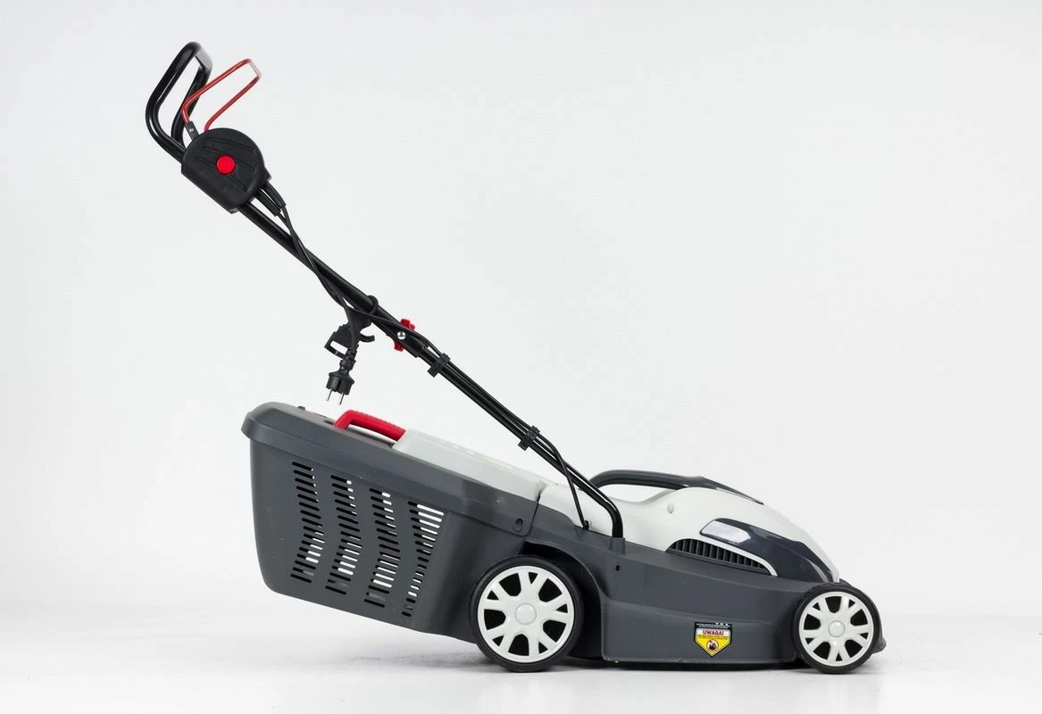 Kositëse bari elektrike NAC LE16-38-PB-KC 1600 W, 38 cm, kosh 45 L, gri/bardhë