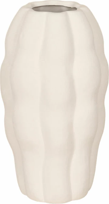Vazo MIRA, qeramike, e bardhë, 15x15x27cm