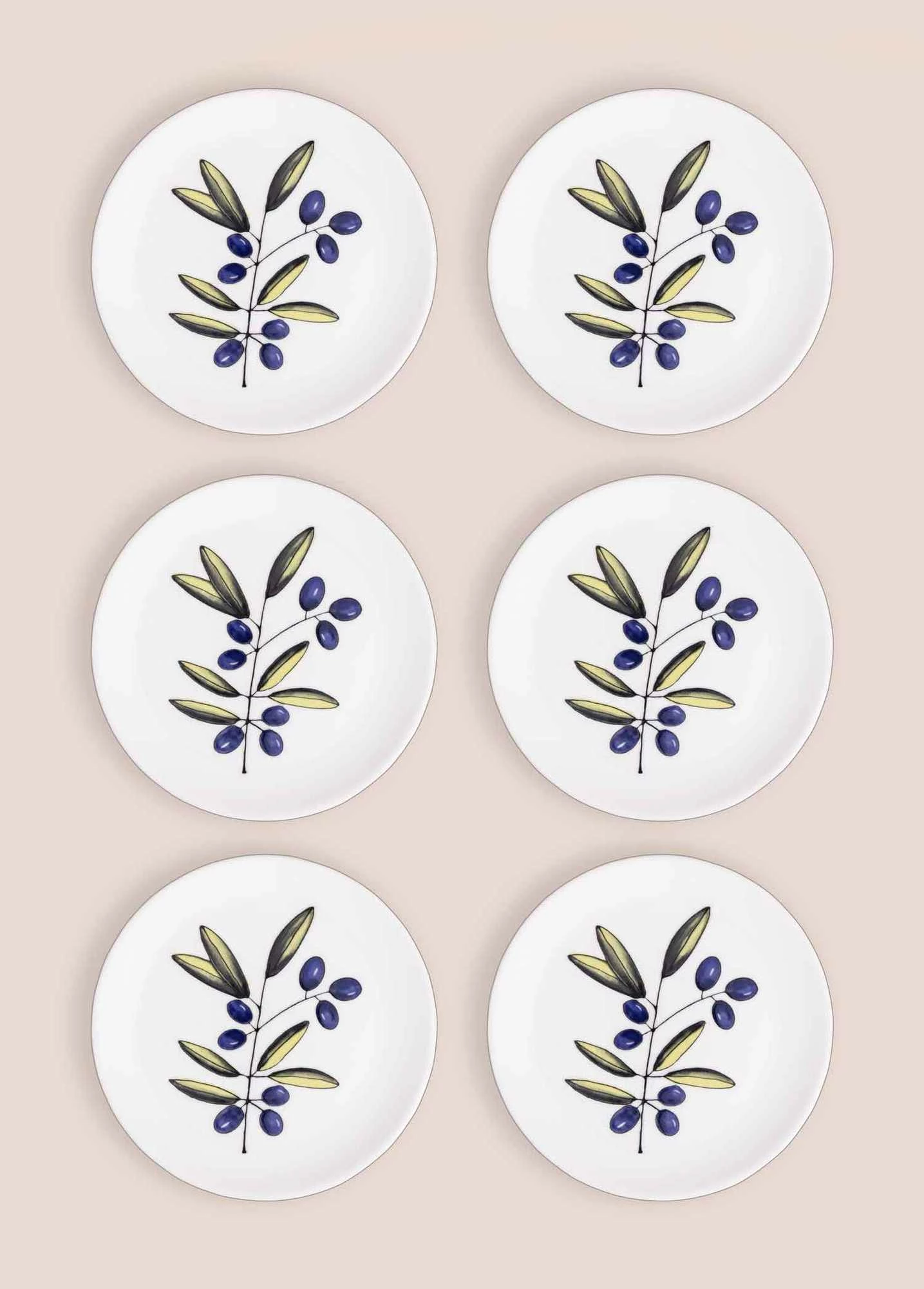 Set pjatash për ëmbëlsira, shumëngjyrëshe, Hermia Concept, OVS0001, 6 copë