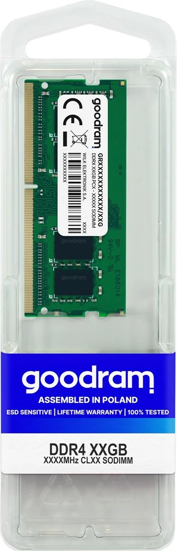 RAM memorie Goodram CL19 SO-DIMM, 16GB DDR4, 2.6 GHz