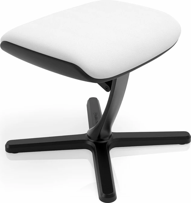 Mbështetëse këmbësh Noblechairs White Edition GAGC-313, kënd i rregullueshëm 45°, memory foam, PU lëkurë, 49×40×45 cm, e bardhë