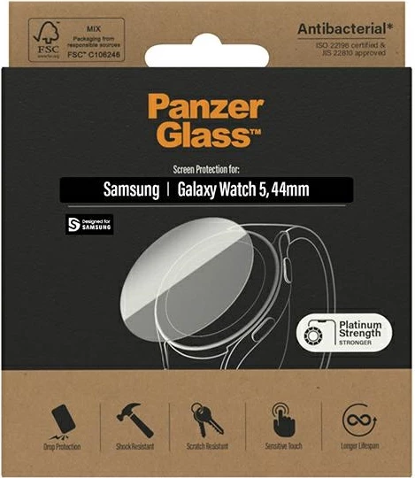 Mbrojtës ekrani PanzerGlass për Samsung Galaxy Watch 5 Classic, 44 mm, antibakterial