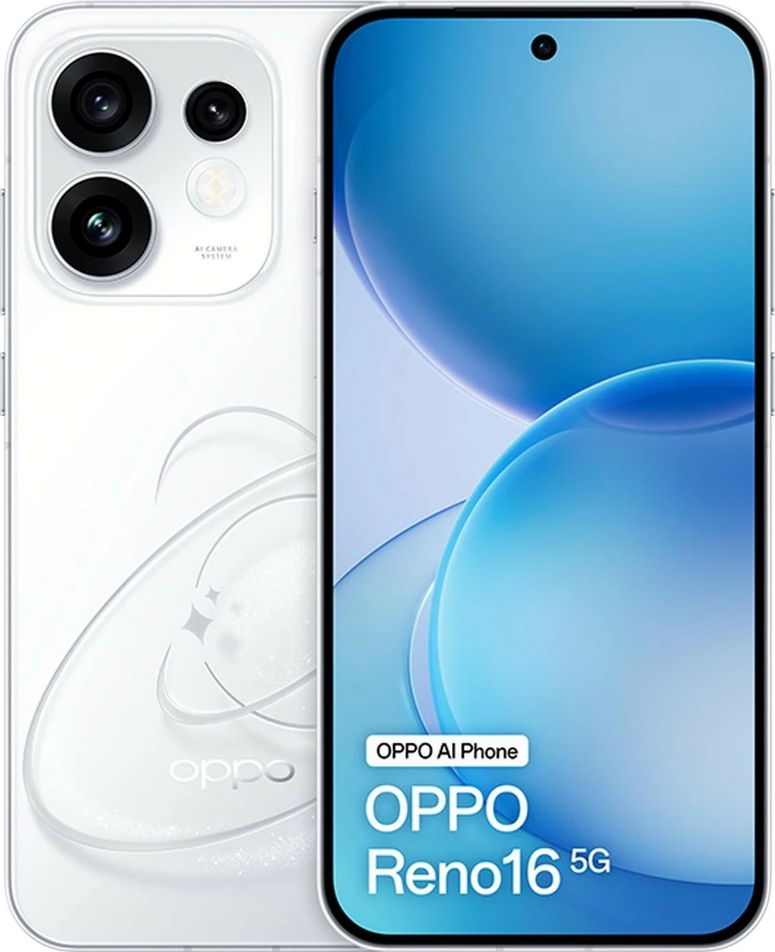 Celular OPPO Reno16 5G, 8GB RAM, 256GB, i bardhë