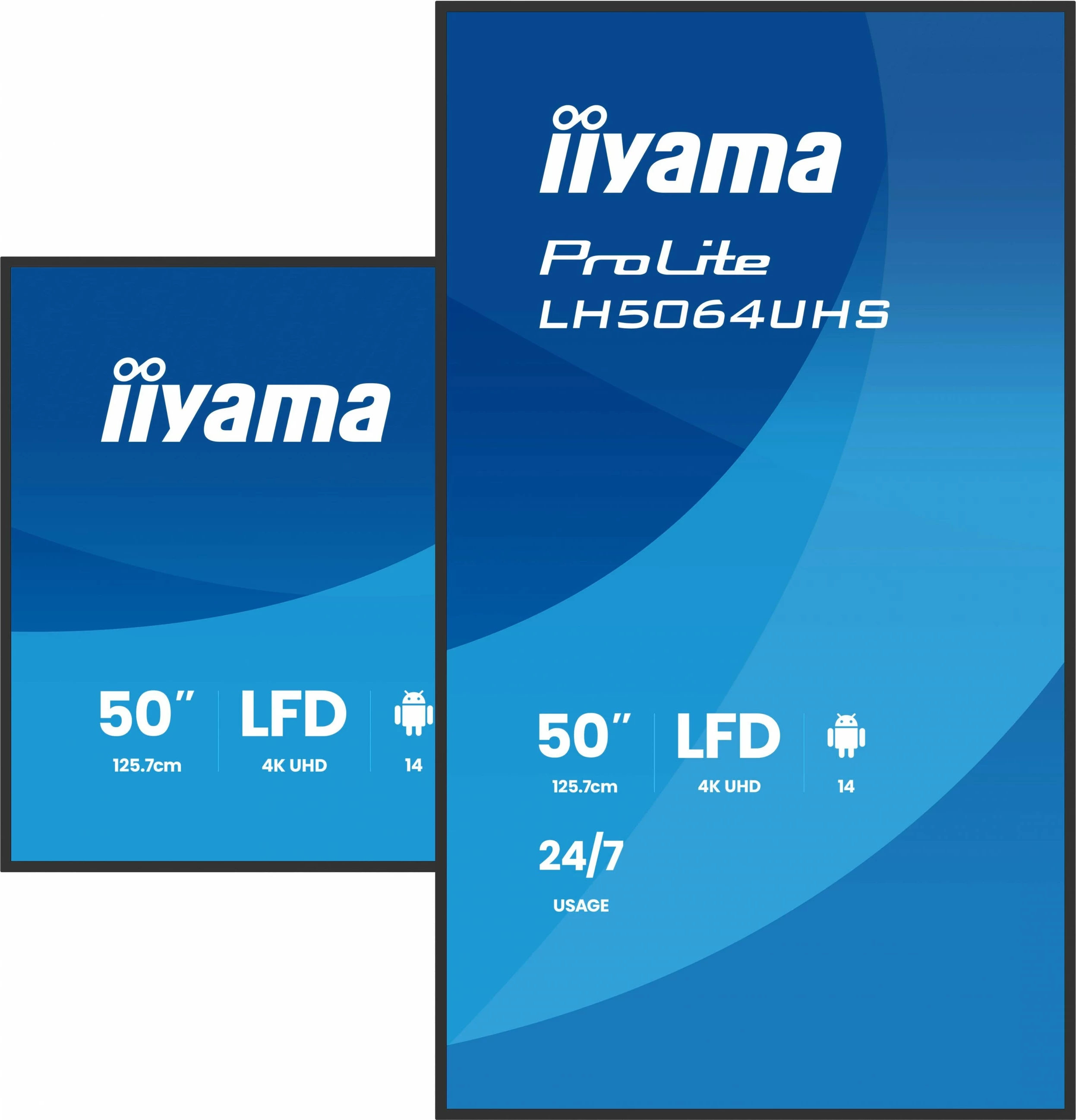 Ekran i madh digital signage iiyama ProLite LH5064UHS-B1AG, 50 inç, 4K UHD, Android, Wi-Fi