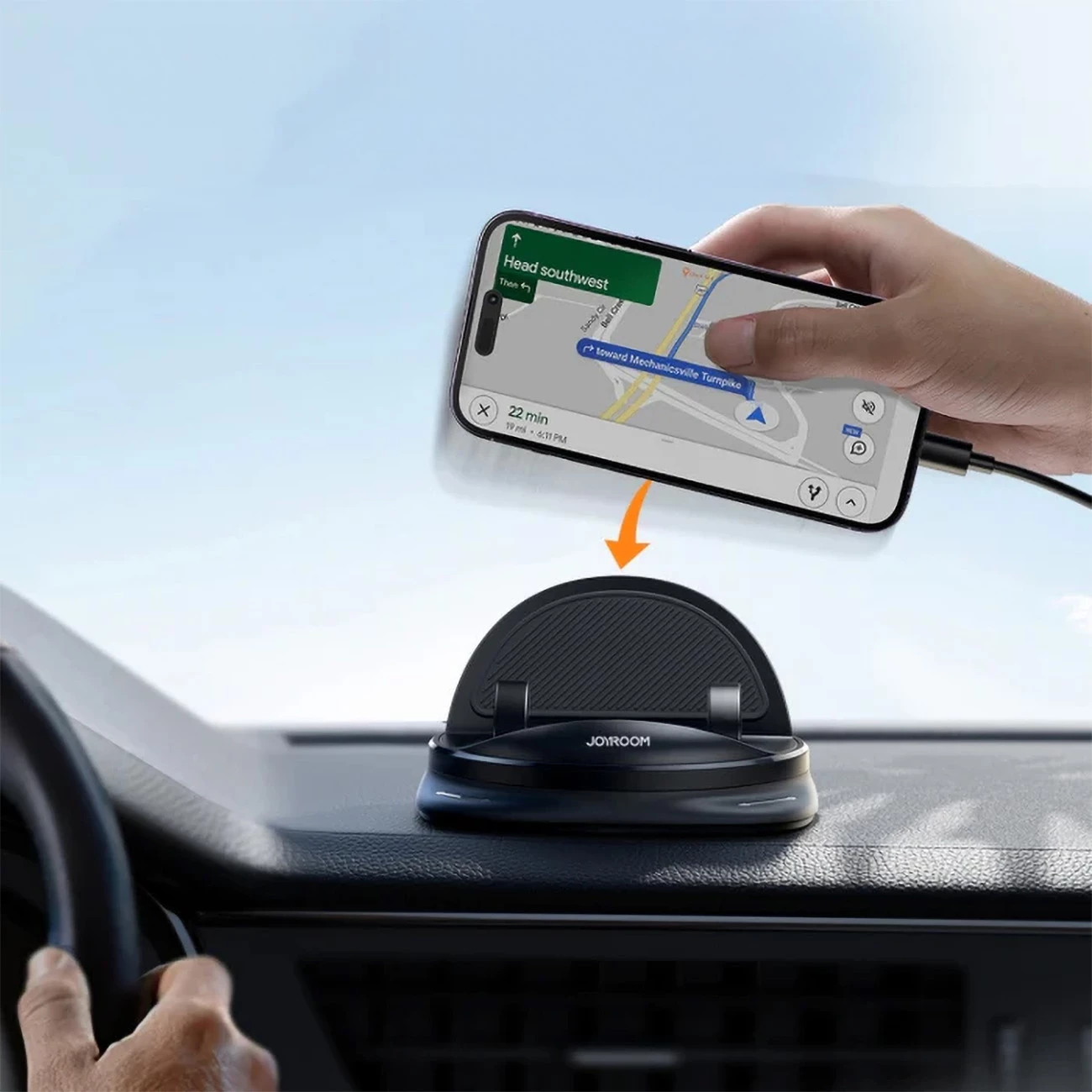 Mbështjellës telefoni Joyroom JR-ZS354 me thithëse, për veturë/zyrë/shtëpi, i zi