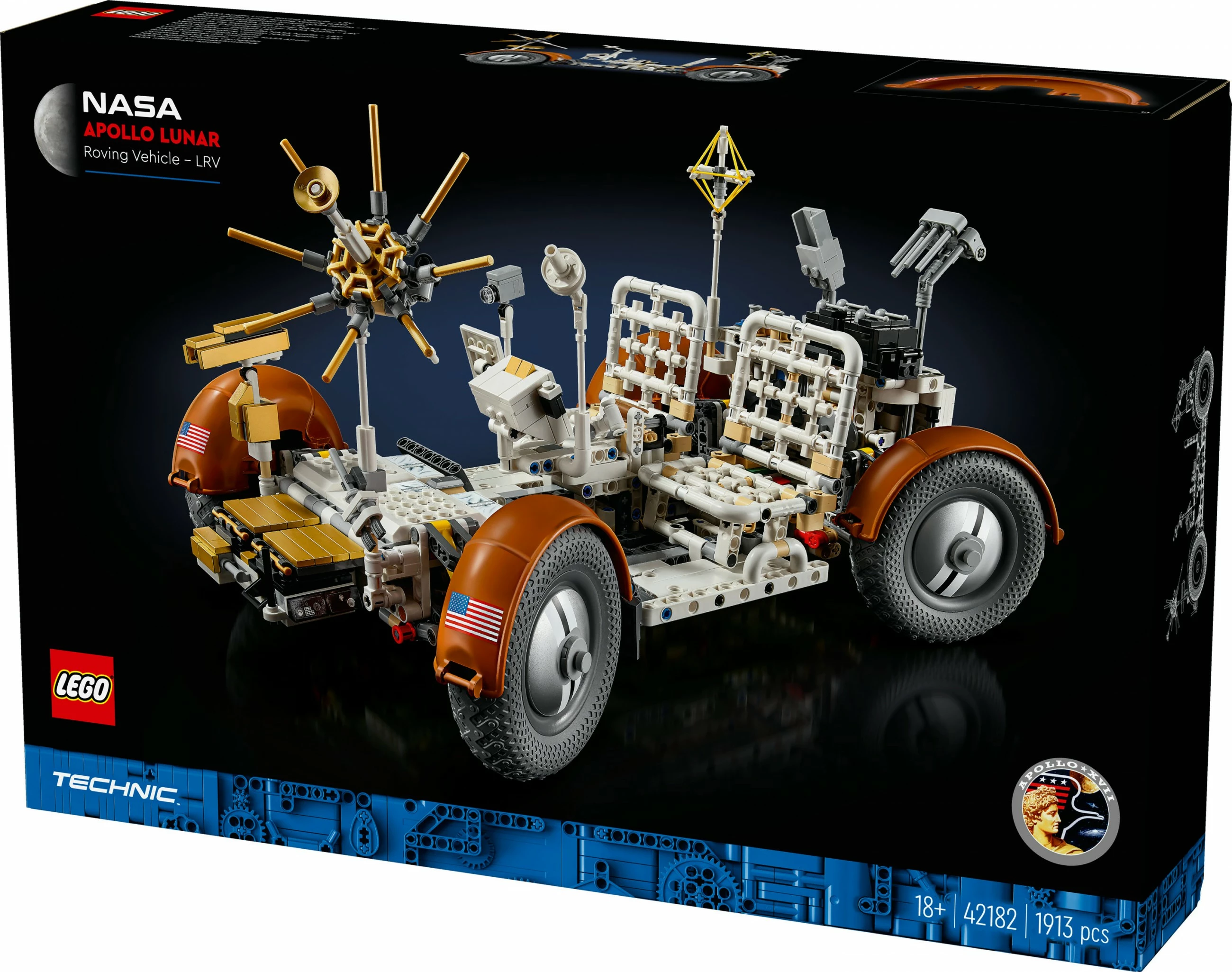 Set ndërtimi LEGO Technic NASA Apollo Lunar Roving Vehicle 42182, multikolor