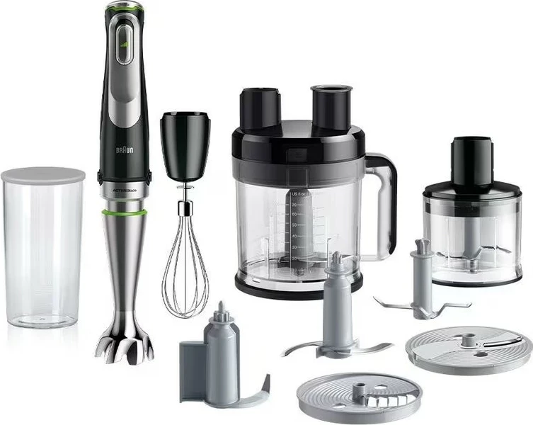 Blender dore Braun MultiQuick 9 MQ9195XLI, 1200W, zi-e argjendtë