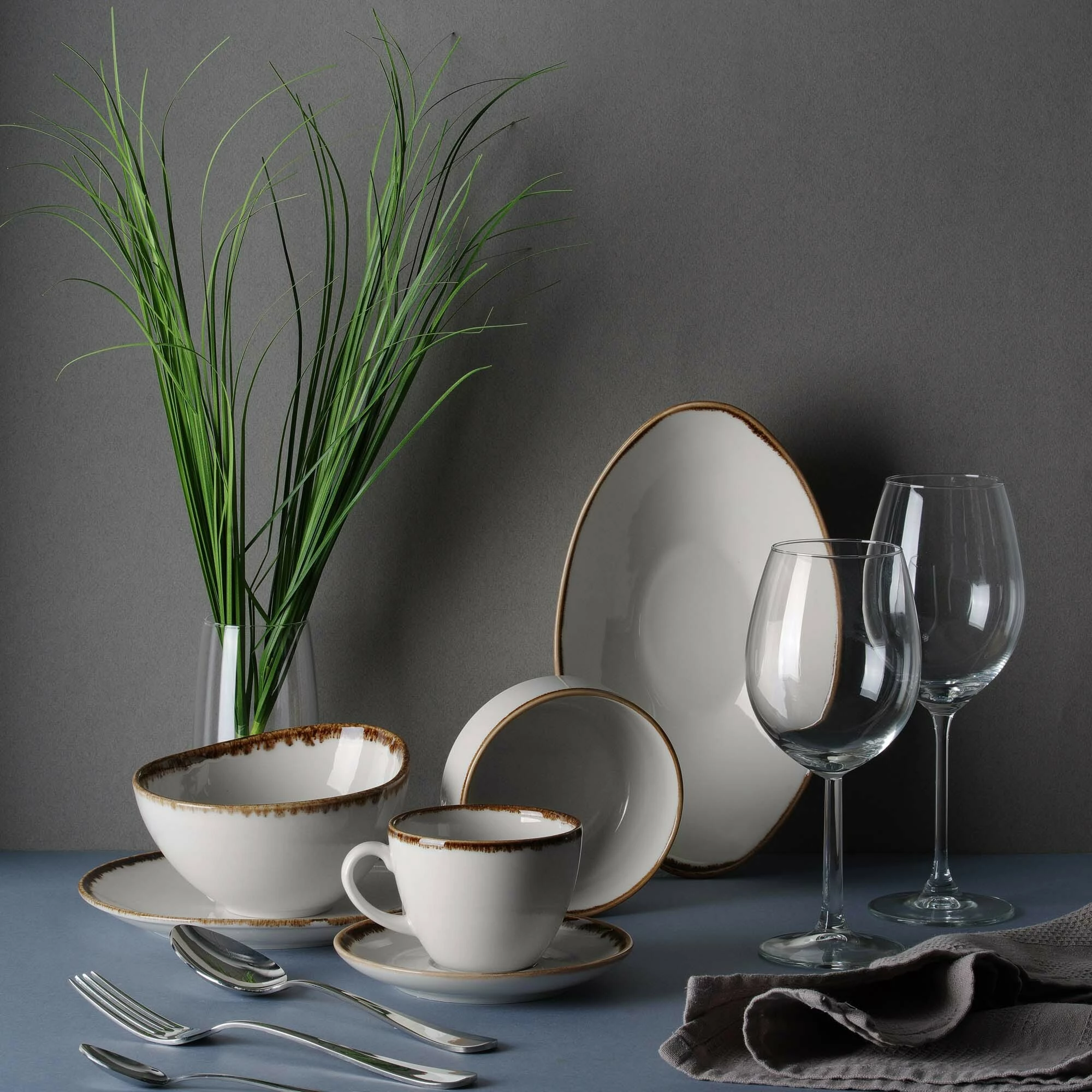 Filxhan kafe dhe çaji Fine Dine Vanilla 210 ml, krem, set 6 copë